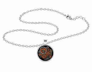 Gargantilha Símbolos Reiki com Cho-ku-rei e Sei-He-Ki (3cm)