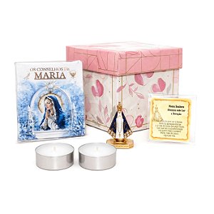 Kit Presente Conselhos de Maria com Talismã (Nossa Senhora Aparecida)