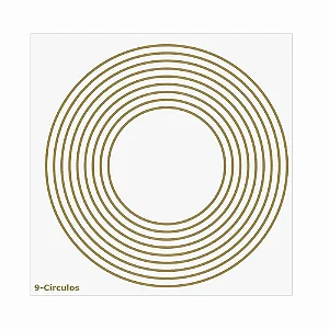 Placa Radiônica 9-Círculos (PVC)