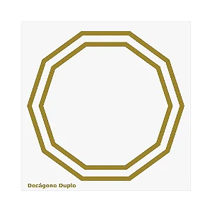 Placa Radiônica Decágono Duplo (PVC)