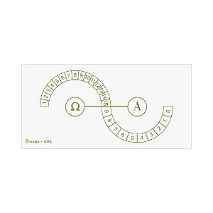Placa Radiônica Ômega-Alfa (PVC)