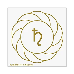 Placa Radiônica Turbilhão com Saturno (PVC)
