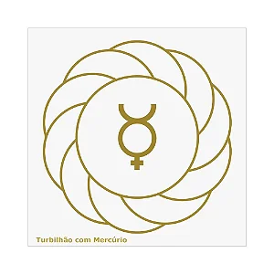 Placa Radiônica Turbilhão com Mercúrio (PVC)