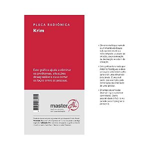 Placa Radiônica Krim (PVC)