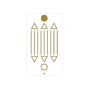 Adesivo Radiônico Desenho de Luxor com 3 adesivos (5cm)