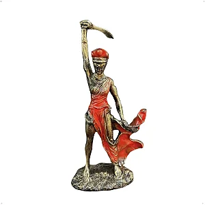 Estátua Orixá Iansã com Faca em Resina (27cm)