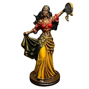 Estátua Cigana Dançando em Resina (18cm)