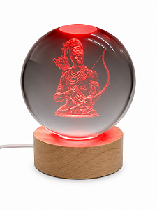 Luminária Oxóssi com Esfera de Cristal (8cm)