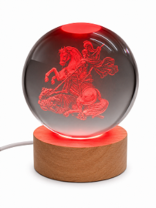 Luminária São Jorge com Esfera de Cristal (8cm)