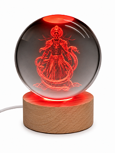 Luminária Oxumaré com Esfera de Cristal (8cm)