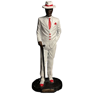 Estátua Zé Pilintra com Bengala em Resina (15cm)