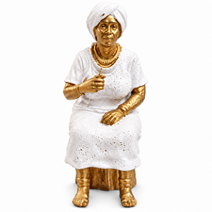 Mini Estátua Preta Velha 3D (5cm)