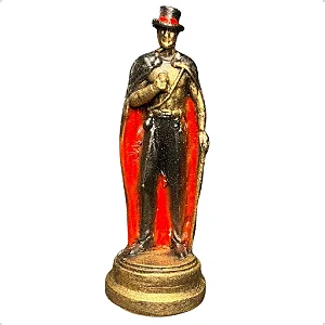 Estátua Exu Capa Preta em Resina (10cm)