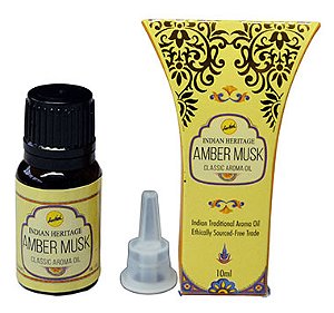 Óleo Aromático Indiano Sreevani Amber Musk (10ml)