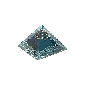 Orgonite Pirâmide Esfera de Proteção com Turmalina (6cm)