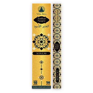 Incenso Vila Zen Linha Árabe Âmbar Negro (10 varetas)