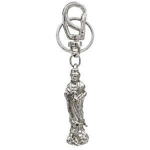 Chaveiro Deusa Kuan Yin em Metal (8cm)