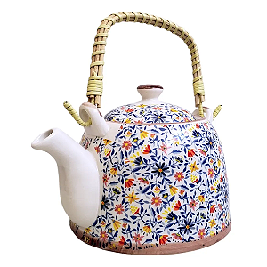 Bule de Chá com Alça e Infusor (900ml) Flores