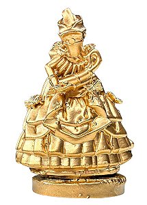 Mini Estátua Nanã 3D Dourada (5cm)