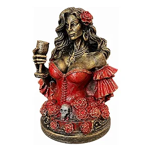 Busto Pomba Gira Vermelha em Resina (12cm)