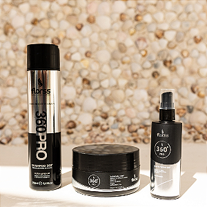 Kit 360° PRO Florss – Shampoo, Máscara, e Finalizador + Nécessaire