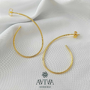 Brincos Argolas em Forma de Gota - Elegância Contemporânea