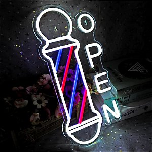 NEON de Led para barbearia e cabeleireiro com 1 ano de garantia 400x200x6mm