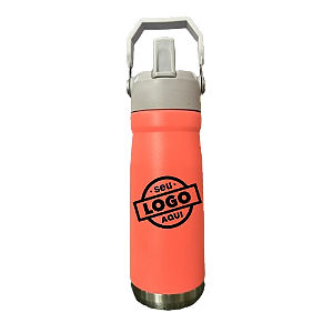 Garrafa Térmica Flip Straw 650ml Salmão