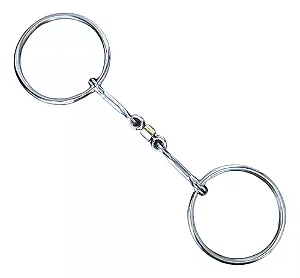 Bridão de cavalo em aço inoxidável argolas bocal bipartido