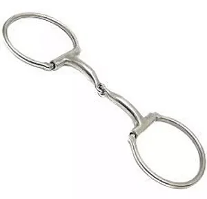 Bridão D para cavalo doma e montaria em aço inox bocal 11cm
