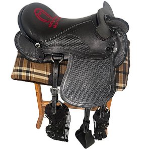 Sela australiana de cabeça em couro legítimo para cavalo/mula