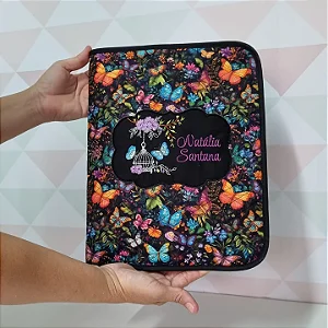Capa para caderno universitário com zíper