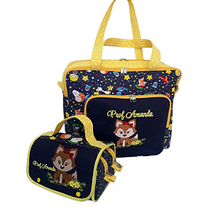 Bolsa com divisões e necessaire alça simples