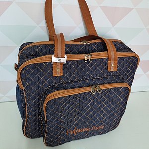 Bolsa com divisões em jeans