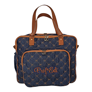 Bolsa com divisões em jeans