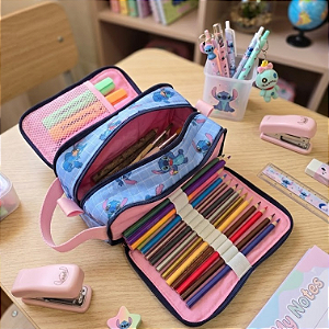 Estojo organizador triplo