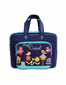 Bolsa com divisões jardim marinho tiffany