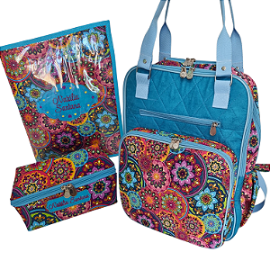 Bolchila Nati, capa para pasta e necessaire cestinha