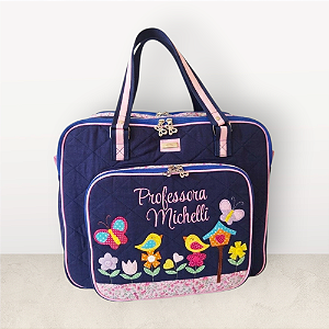 Bolsa com divisões jardim marinho floral