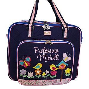 Bolsa com divisões jardim marinho floral