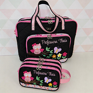 Bolsa com divisões e estojo organizador
