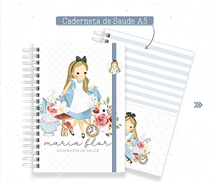 CADERNETA DE VACINA ALICE NO PAIS DAS MARAVILHAS