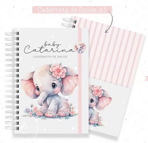 CADERNETA DE VACINA ELEFANTINHA CUTE