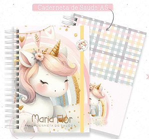 CADERNETA DE VACINA UNICORNIO CUTE