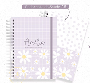 CADERNETA DE VACINA MARGARIDA LILAS