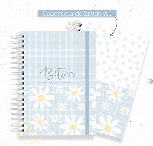 CADERNETA DE VACINA MARGARIDA AZUL