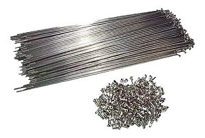 Jogo De Raios Inox De 295mm Em Inox Com Niples  (64 Raios)