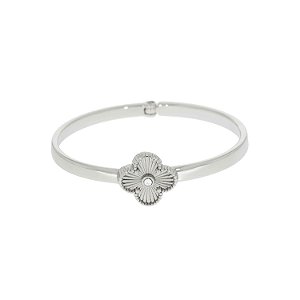 Bracelete Prateado Trevo - La Jenni