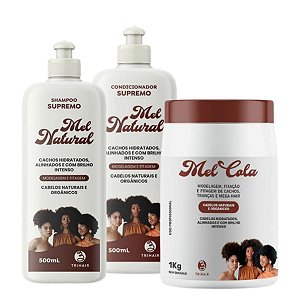 Kit Mel Cola 1kg + Shampoo + Condicionador Mel Natural