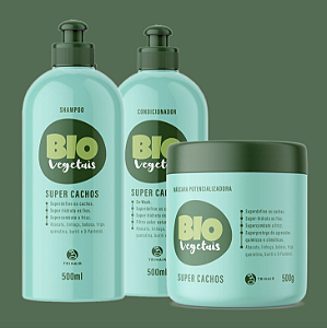 Shampoo Condicionador Máscara Potencializadora Super Cachos